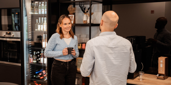 Marie und Alex beim Welcome Coffee